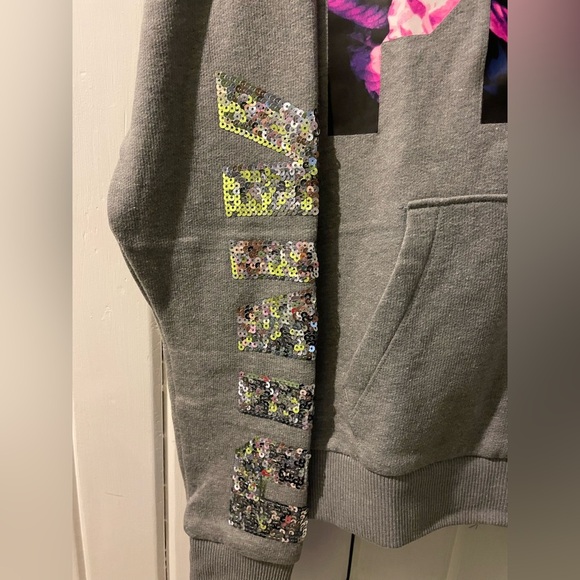 VS. PINK bling 1/4 zip sweatshirt-medium NWT - Picture 3 of 8